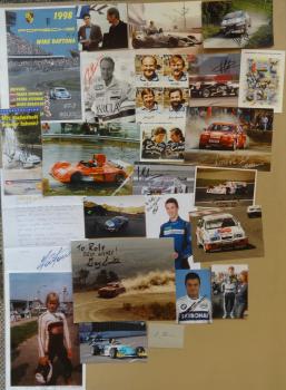 Motorsport Konvolut 56 Autogramme + 5 unsignierte Fotos