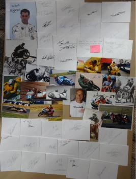Motorrad Konvolut - über 90 Autogramme + 80 unsignierte Fotos