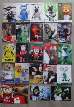 Maskottchen von Fußballvereinen - 24 Autogrammkarten