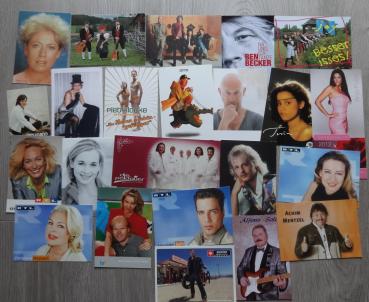 Preview: Konvolut von über 120 unsignierten Autogrammkarten - TV + Musik