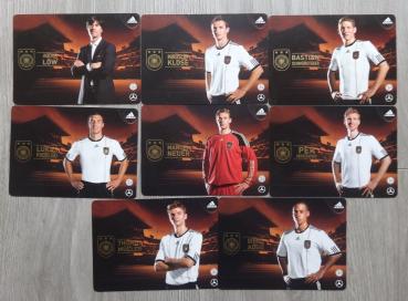 DFB 2010 - 8 unsignierte Autogrammkarten