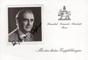 Afshar (†), Dr. Amir Aslan - Botschafter vom Iran in Österreich