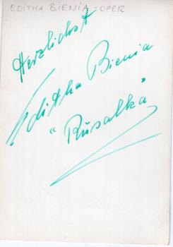 Bienia, Edith - Opernsängerin