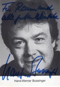 Bussinger (†), Hans-Werner