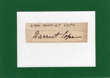 Cope (1855-1898), Lady Harriet