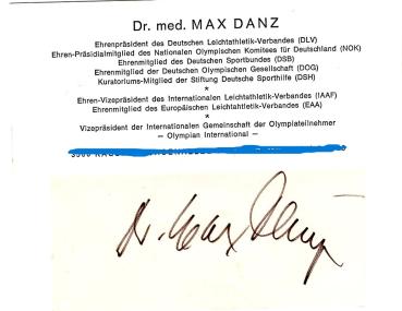 Danz (†), Dr. Max - ehem. DLV Vorsitzender