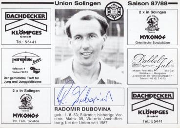 Dubovina, Radomir - Union Solingen (1987/88)