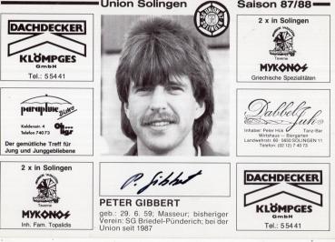 Gibbert, Peter - Union Solingen (1987/88)