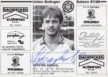 Griehl, Stefan - Union Solingen (1987/88)