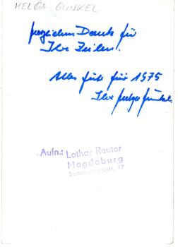 Gunkel, Helga - DDR Sängerin