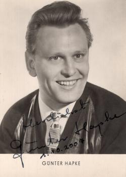 Hapke (†), Günther - DDR Sänger