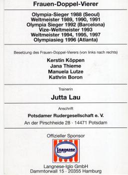 Frauen Doppel-Vierer - Weltmeister 1997