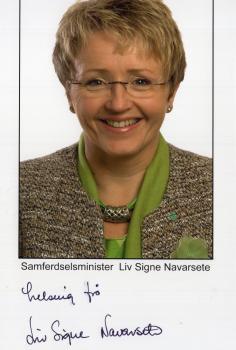 Navarsete (N), Liv Signe - ehem. Ministerin in Norwegen