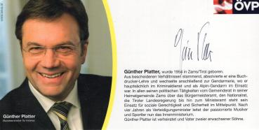 Platter, Günther - ehem. Innenminister von Österreich