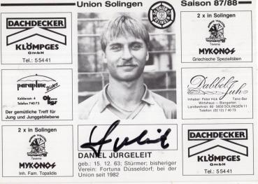 Jurgeleit, Daniel - Union Solingen (1987/88)