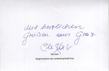 Kahr, Elke - Bürgermeisterin von Graz