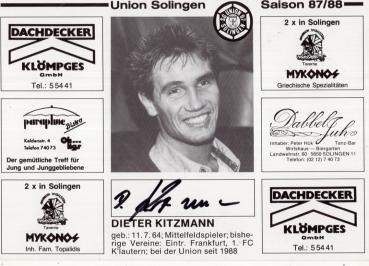 Kitzmann, Dieter - Union Solingen (1987/88)