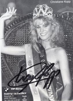 Kopp, Christiane - Miss Germany 1987/88