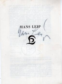 Leip (†), Hans - Verfasser des Liedtextes "Lili Marleen"
