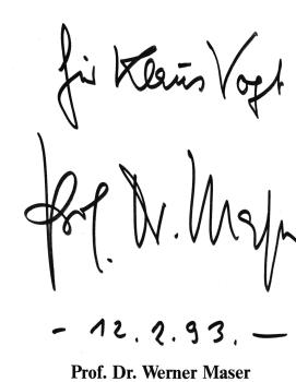 Maser (+), Prof. Dr. Werner