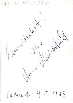 Mühlstädt (†), Arnim