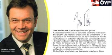Platter, Günther - ehem. Innenminister von Österreich