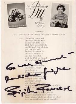 Rabald (†), Brigitte - DDR Schlagersängerin