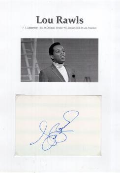 Rawls (†), Lou - US Jazzsänger