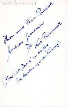 Reinhard, Kurt - Opernsänger