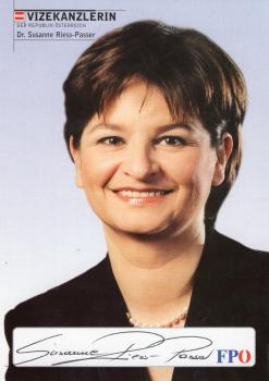 Riess-Passer, Dr. Susanne - ehem. Vizekanzlerin von Österreich