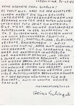 Schlegel, Heinz - Zeitgenösischer Maler