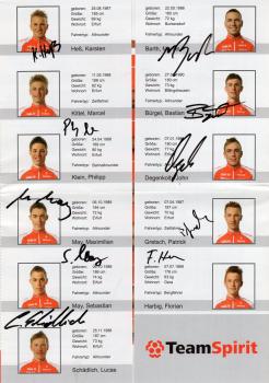 Thüringer Energie Team 2009 - 11 Unterschriften