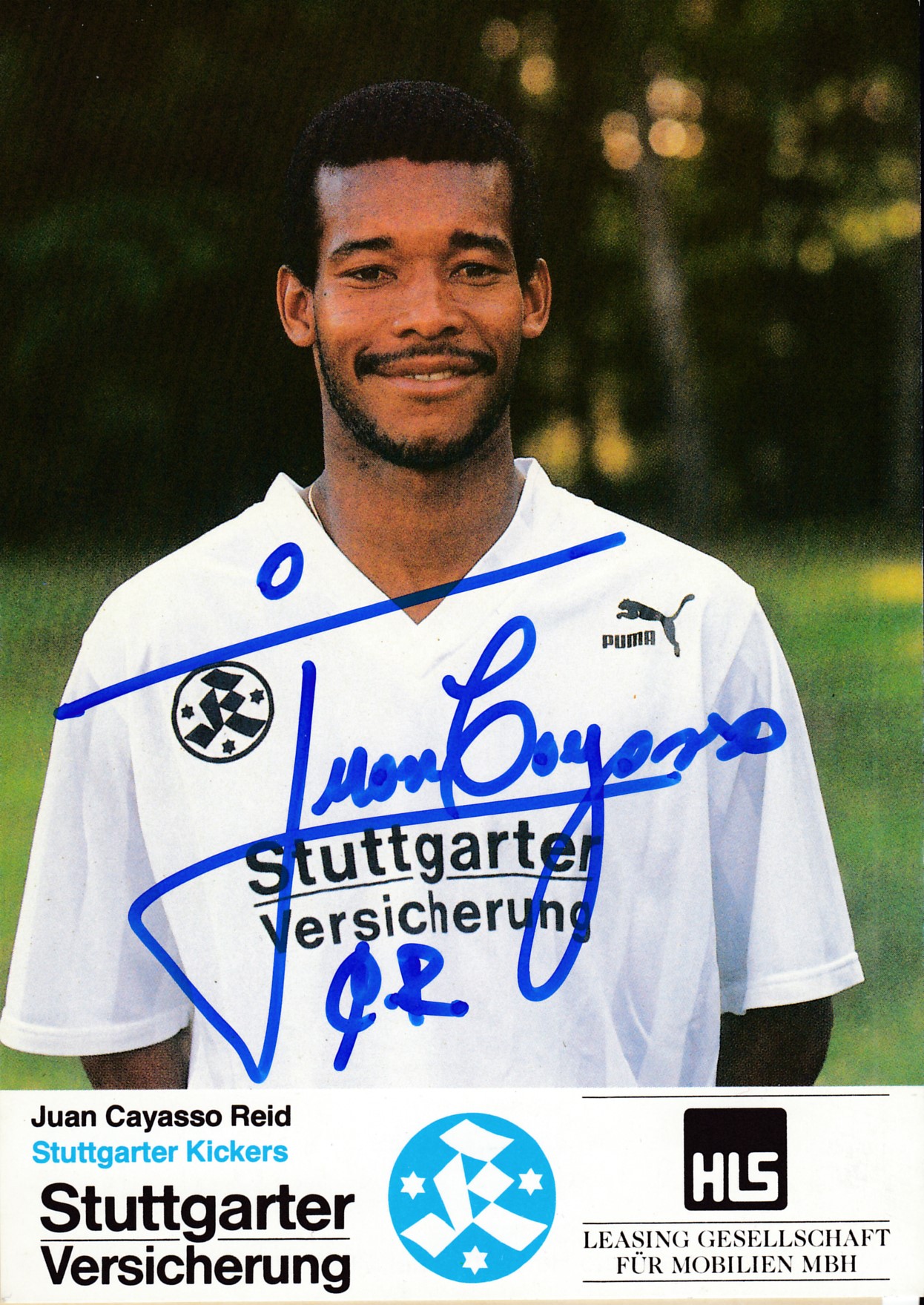 jrautogramme.de Cayasso Reid, Juan Stuttgarter Kickers (1990/91)
