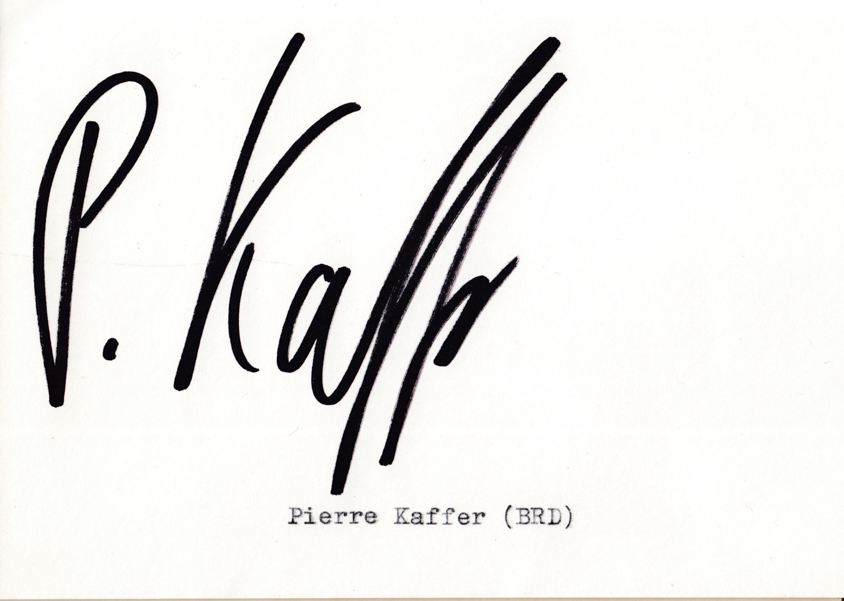 Jrautogramme de Kaffer Pierre