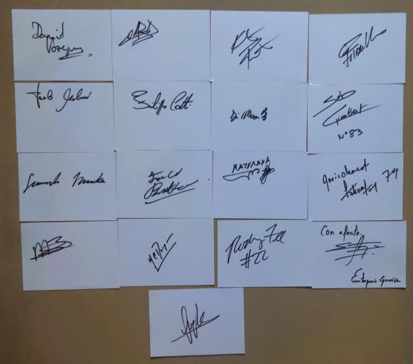 Motorrad Konvolut - 17 Autogramme