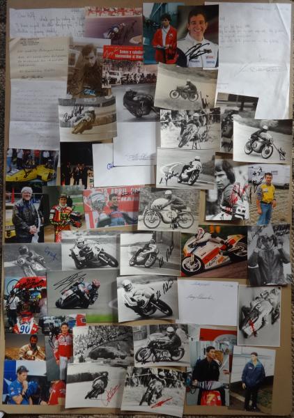 Motorrad Konvolut - über 90 Autogramme + 80 unsignierte Fotos