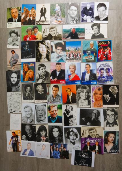Konvolut - 50 Druckunterschriften - Schauspieler International + National + Musik