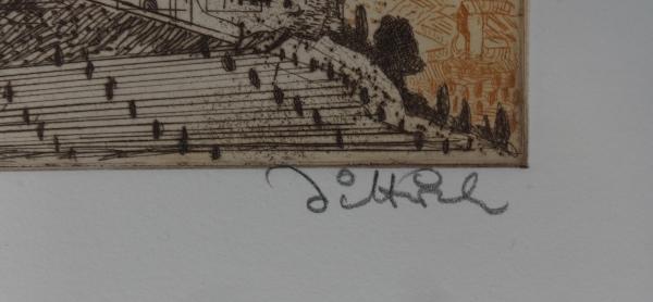 Dittrich (†), Simon - Farbradierung "Kleines Schloß"