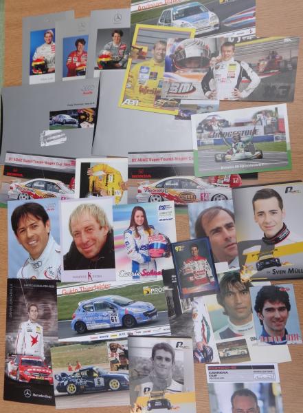 Motorsport Konvolut über 50 unsignierte Fotos bzw. Karten