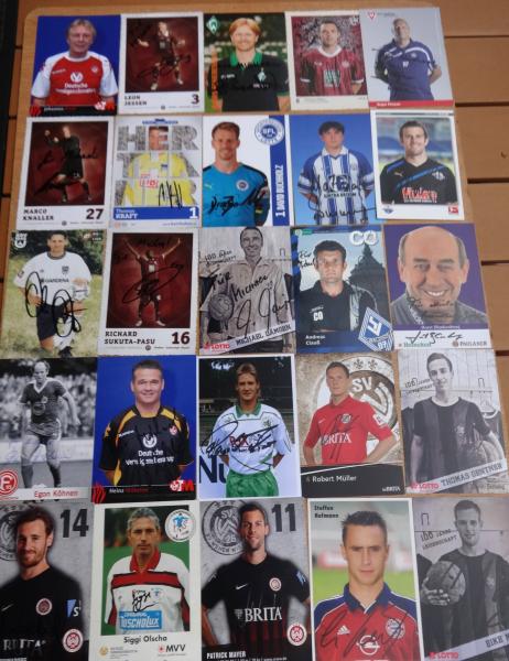 Fußball Konvolut 50 Autogramme