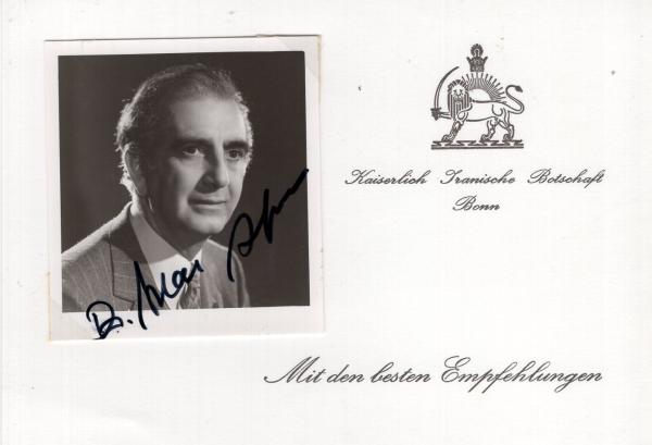 Afshar (†), Dr. Amir Aslan - Botschafter vom Iran in Österreich