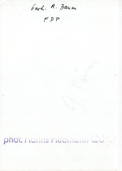 Baum (†), Gerhart R. - ehem. Bundesinnenminister