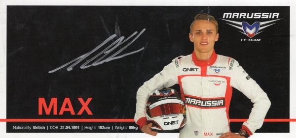 Chilton (GB), Max - F1 Marussia