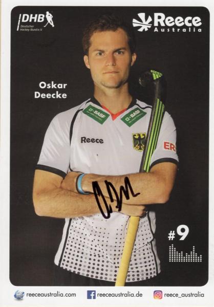 Deecke, Oskar - Nationaltrikot