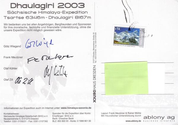 Dhaulagiri 2003 - Sächsische Himalaya Expedition