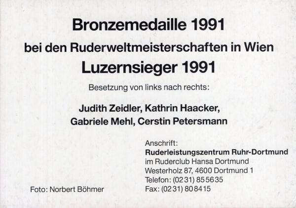 Frauen-Vierer - WM Bronze 1991