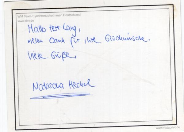Heckel, Natascha - Synchronschwimmen