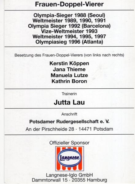 Frauen Doppel-Vierer - Weltmeister 1997