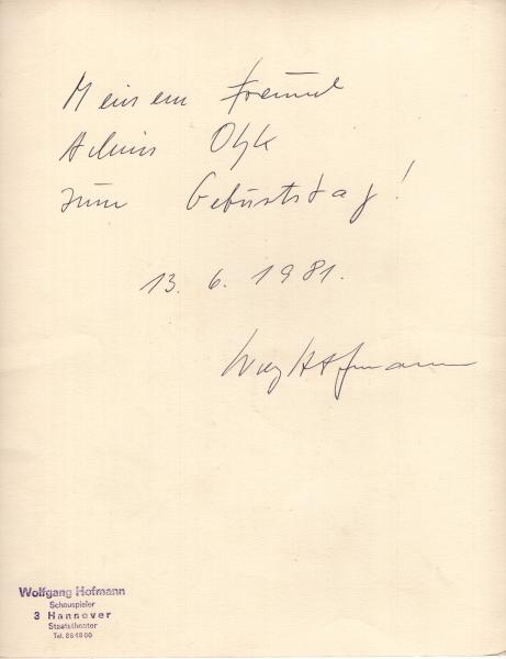 Hofmann (†), Wolfgang