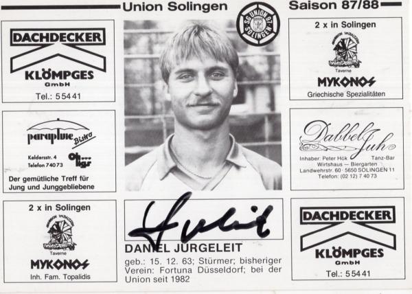 Jurgeleit, Daniel - Union Solingen (1987/88)
